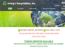 Tablet Screenshot of irvingrecycle.com